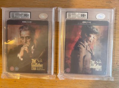 The Godfather Coda, Godfather Part II Steelbooks. Graded By UKG. 80+ and 85+.