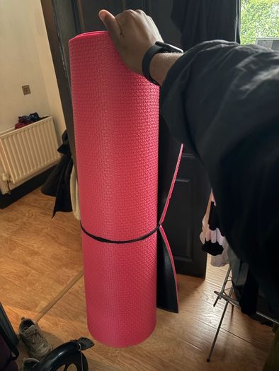 Dumbbell set + yoga mat home workout bundle
