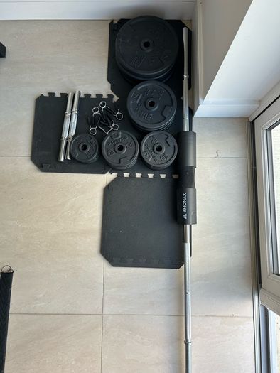 Dumbbells and Bars Weight kit + Bench