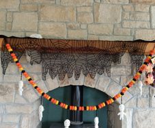 Halloween Spiderweb Mantle Scarf