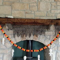 Halloween Spiderweb Mantle Scarf