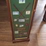 Beautiful Wooden Golf-Themed Shadow Box and Storage Unit with Shelves Cabinet, featuring a glass door front Inside the glass display panel, it showcases a vintage-style collage celebrating the history of golf, Image 3