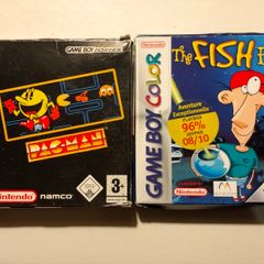 No games The Fish Files + Pac-Man GBA Gameboy color advance