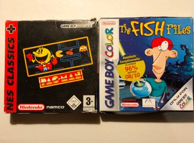 No games The Fish Files + Pac-Man GBA Gameboy color advance