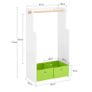 Childrens Clothes Rack with Storage Boxes Kids Wardrobe Image 2