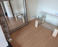 mirror and coffee table