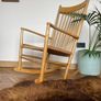 Mid century modern Danish rocking chair by Hans J Wegner date stamp 1966 Image 5