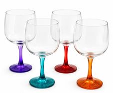 Set of 4 Multicolour Goblets (nice for G&T's)