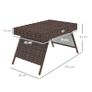 Outdoor Garden Coffee Table Outdoor Side Table, PE Rattan, Weatherproof, 60 cm x 41 cm x 41 cm, Brown Image 2