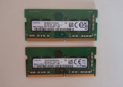 Samsung 16GB (2 x 8GB) DDR4 3200 MHz PC4-25600 SoDimm Laptop Memory