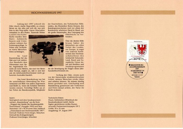 1997 Bundes Republic Deutschland (Germany) Federal Annual Stamp EFT Collection incl 45 images of contents