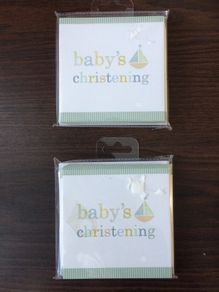 New M&S Baby Christening Invitation Cards