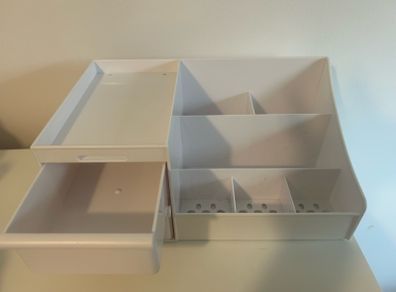White Desk Organizer with Drawers
