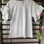 top savida x small white top with frill detail Image 4