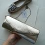 Gold Zara dress size XS(8-10) with matching heels and clutch Image 10