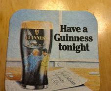 Rare vintage Guinness beer mats set of 10
