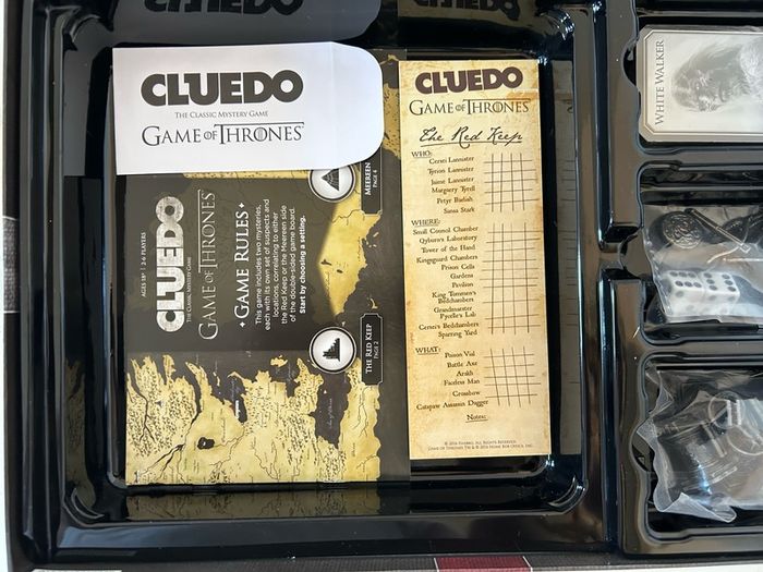 New Cluedo Game of Thrones Edition