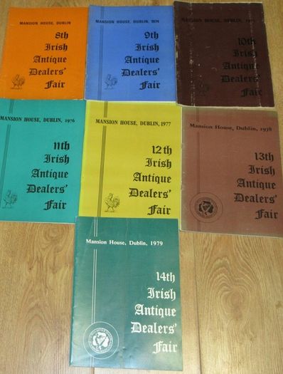 Irish Antique Fairs A Collection of Catalogues for the first 22 Irish Antique Dealers Fairs in the Mansion House Dublin from 1966- 1988 - Irish Antique Fairs Association