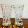 2 Killarney Crystal Vases 22ct Gold Finish bases Image 2