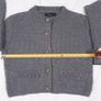 Zara Charcoal Grey Textured Knit Cardigan Flower Jewel Buttons Size S Image 8