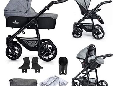Venecci grey/black buggy, perfect condition with everything in pictures and also isofix base for car seat