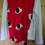 comme des Garcon white and red long sleeve top blouse Image 2