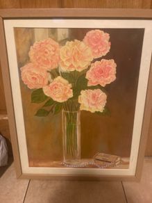 Still life oil painting framed free postage
