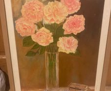 Still life oil painting framed free postage
