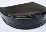 Leather Gents Men Coin Change Tray Wallet Purse Pouch with notes flap pocket