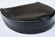 Leather Gents Men Coin Change Tray Wallet Purse Pouch with notes flap pocket