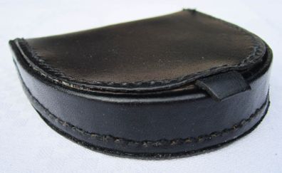 Leather Gents Men Coin Change Tray Wallet Purse Pouch with notes flap pocket