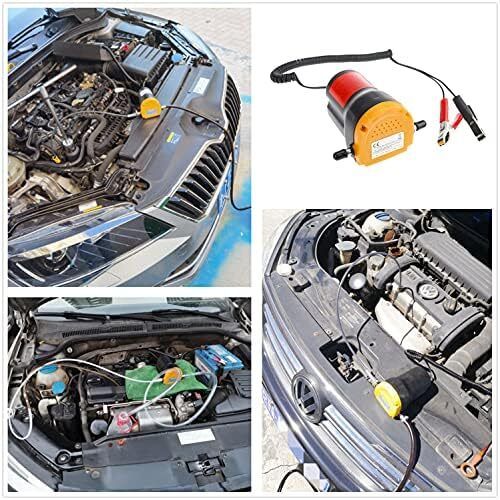 12V 60W Oil Change Pump Extractor Diesel Fluid Scavenge Suction Fuel Transfer Pump with Tubes for Boat, Tubes, Truck, RV, ATV