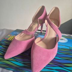 H&M Pink High Heel, Real Suede_NEW
