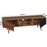 Solid Wood TV Cabinet 140 cm  Media Console with Open Shelf for Living Room Image 6