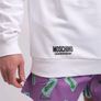 MOSCHINO UNDERWEAR Leisure Hoodie White Teddy Printed Image 5