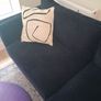 blue three seater sofa Image 2