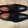 Design Loake Powers Good Year Welted Mens Black Leather Derby shoes UK 11 (NEW) Image 2