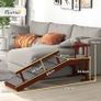 Wooden Dog Ramp with Removable Guardrails, Non-Slip Surface, 125 cm Long, Brown Image 4