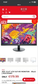 AOC monitor with free keyboard
