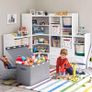 Toy Storage Box, 81L Foldable Kids Toy Chests & Boxes for Boys Girls,Toy Storage Organiser with Flip-top Lid, Childrens Storage Box for Clothes, Bedroom,Playroom, Kindergarten,Grey Image 3
