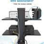 2 Floating Shelf Wall bracket with Strengthened Tempered Glass for DVD Players/Cable Boxes/Games Consoles/TV Accessories, 2 Shelves, Black Image 5