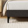 Single Bed Frame, 90 x 190 cm, with Adjustable Upholstered Headboard, Heavy Duty 256kg Weight Capacity, Easy Assembly, No Box Spring Needed, Grey Image 3