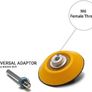 Glass Polish 12001 | Hook and Loop Backing Pad, Spindle Pad for Drill | Thread M6 with Universal Drill attachment | 50mm Image 4