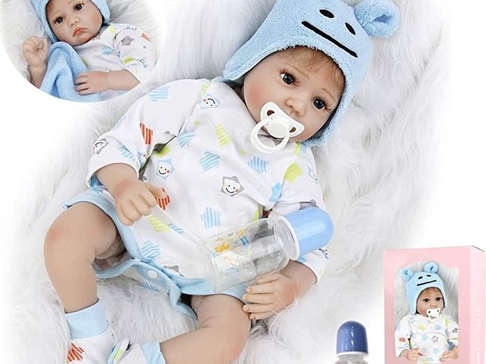 22 Inch 55cm Reborn Baby Dolls Boys Soft Silicone Vinyl Real Life Baby Dolls Handmade Newborn Baby Toys Reborn Babies (FREE POSTAGE)