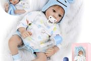 22 Inch 55cm Reborn Baby Dolls Boys Soft Silicone Vinyl Real Life Baby Dolls Handmade Newborn Baby Toys Reborn Babies (FREE POSTAGE)