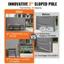 Retractable Side Awning, 71''x 118'' Outdoor Privacy Screen, 180g Polyester Water-proof Retractable Patio Screen, UV 30+ Room Divider Image 6