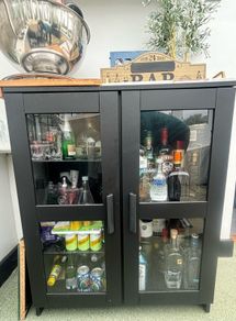 Black Ikea Brimnes cabinet (glass)