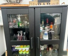 Black Ikea Brimnes cabinet (glass)