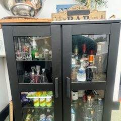 Black Ikea Brimnes cabinet (glass)