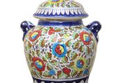 Handmade and Hand Painted Large Ceramic Jar with Lid, Chinese Style Jar | Warehouse Clearance | Massive Discount | Bargain prices